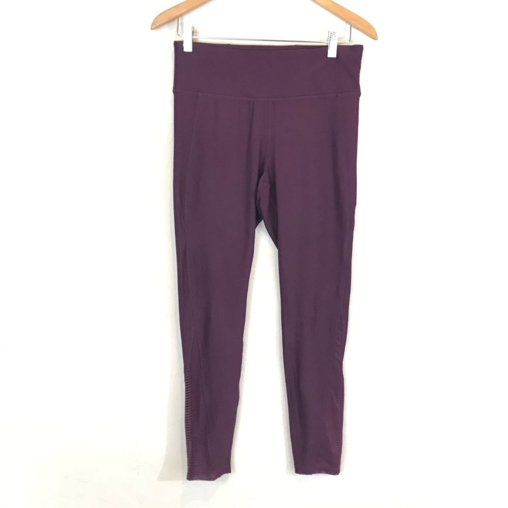 PBX Pro Purple Mesh Cut Out Leggings Size Medium Gym Workout